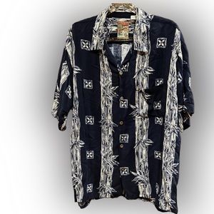 Pineapple Connection Short Sleeve Hawaiian Aloha Shirt Mens Medium Blue …